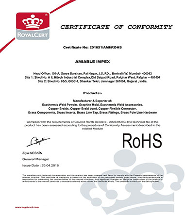 Exothermic-Welding-Certificates-ROHS